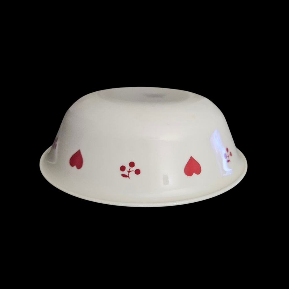 Corelle Red Hearts Berry 6.5 Inch Bowls Set of 4 USA